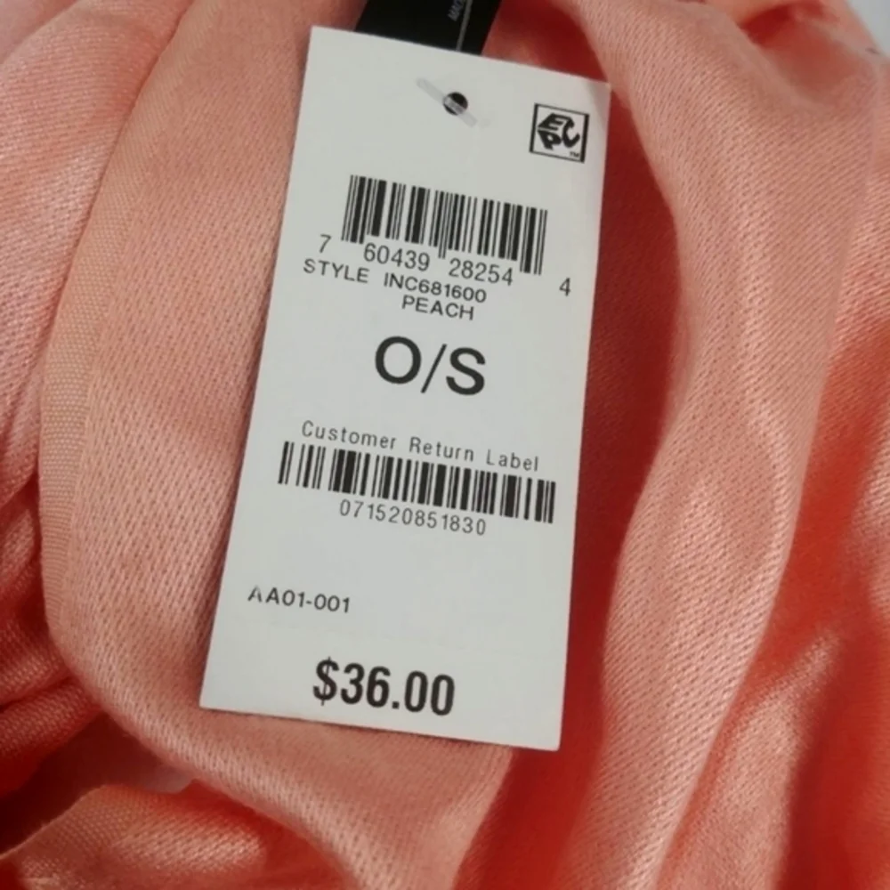 INC Peach Gem Scarf One Size
